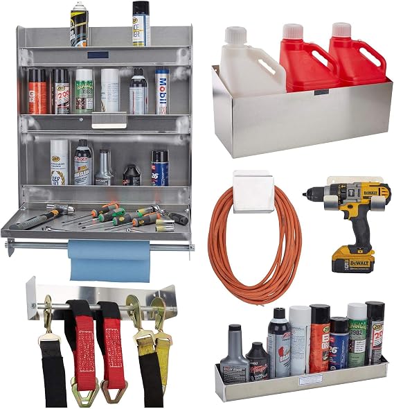 Universal Trailer and Garage Organizer Kit, Aluminum Storage Cabinet