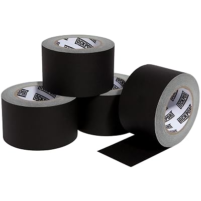 Lockport Black Gaffers Tape 3 inch x 30 Yards - 4 Pack Pro Black Gaff Tape - No Residue, Water Resistant, Non-Reflective, Easy Tear - Multipurpose