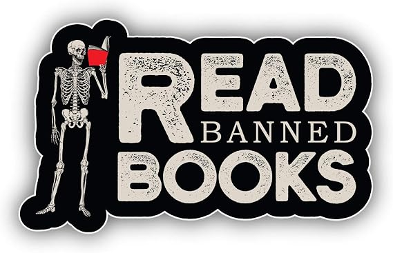 Read Banned Books Vinyl Sticker Decal