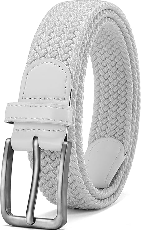 DOOPAI Braided Stretch Belt for Men, Elastic Woven Belt, casual Fabric Golf Belt, 1 3/8" for golf pants jeans, Gift Box