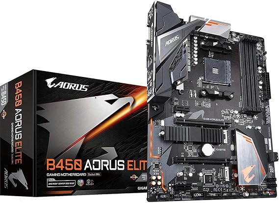 GIGABYTE B450 AORUS Elite (AMD Ryzen AM4/ATX/M.2 Thermal Guard/Hmdi/DVI/USB 3.1/DDR4/Motherboard)
