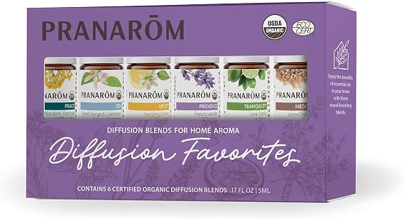 Pranarom - Diffusion Favorites Kit (6x5ml) - Peace, Zen, Uplift, Provence, Tranquility, Meditation