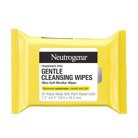 Neutrogena Gentle Facial Cleansing Wipes, Fragrance Free, 25 ct