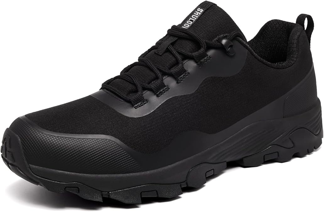 SHULOOK Men's Waterproof Hiking Shoes, Lightweight Low Top Trail Shoes