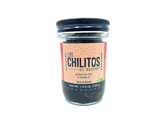 Los Chilitos del Maestro Jalapeno Chili Crisp in Seasoned Oil, 4.2 oz