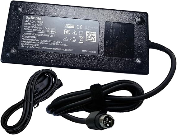 UpBright 4-Pin 48V AC/DC Adapter Compatible with Swann NVR16-8580 16 Ch 4k Network Video Recorder Ultra HD CCTV Security System NVR16-8580RN NVR-168580 CS CS-4803750 48VDC 3.75A 180W Power Supply Cord