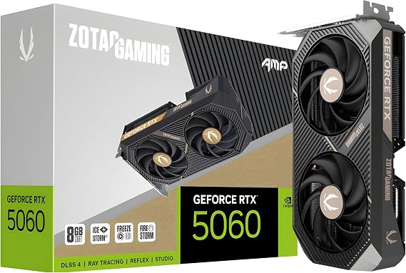 ZOTAC Gaming Geforce RTX 5060 Amp Nvidia 8 Gb Gddr7, W129163502 (Nvidia 8 Gb Gddr7)