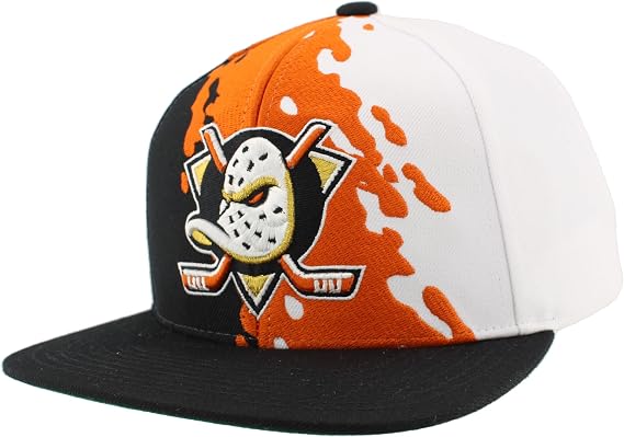 ZHATS NHL Unisex-Adult NHL Officially Licensed Adjustable Snapback Hat Flat Bill Z11 Retro Paintbrush