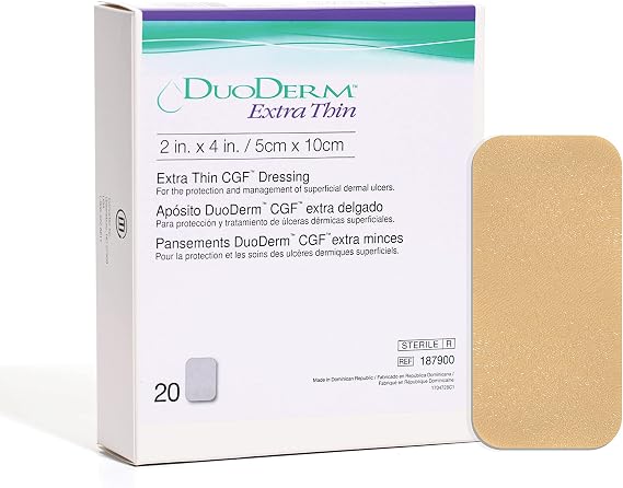 DuoDERM Extra Thin 2"x4" Hydrocolloid Bandage, Sterile, 20 Ct
