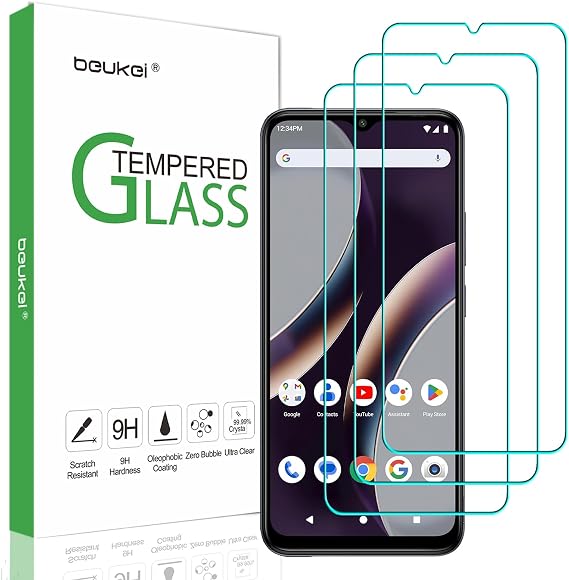 (3 Pack) Designed for BLU C9 Screen Protector Tempered Glass, 9H Hardness