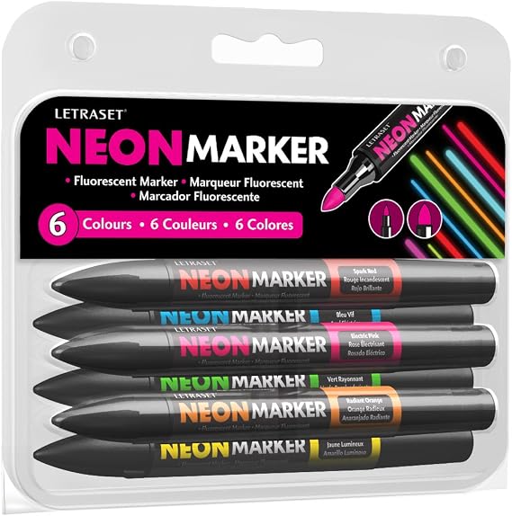 LETRASET Neon Marker, Set 1