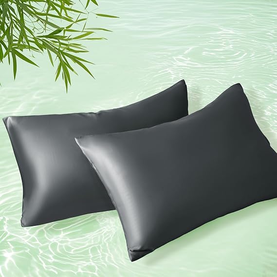 Homiest Dark Grey Queen 100% Rayon Derived from Bamboo Pillowcases