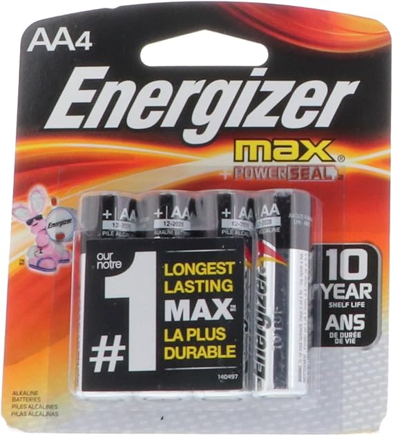 Energizer (Pack of 2) E91BP-4 AA Alkaline 4 Batteries per Package