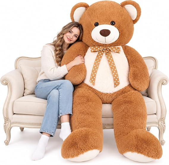 MaoGoLan Giant Teddy Bear Stuffed Animal, 47" Brown