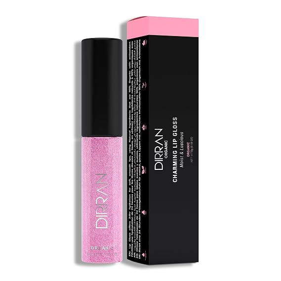 Lip Gloss With Natural Ingredients, 90% Organic & Antioxidant, Beauty With Plump Lips Soft, Smooth, Irresistibly Kissable (0.18oz) (CHARMING)