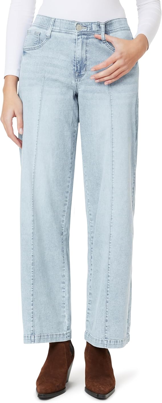 Angels Forever Young Women's Curvy Wide Leg Jeans, Sizes 6-16