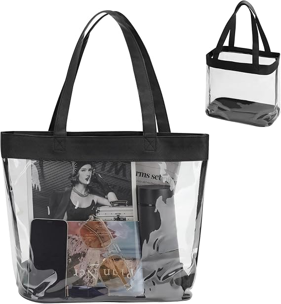 Clear Tote Bag Stadium Approved 12x6x12 12x12x6 Clear Bag for Stadium Events 12 x6 x12 Transparent Purse 12 x 6 x 12
