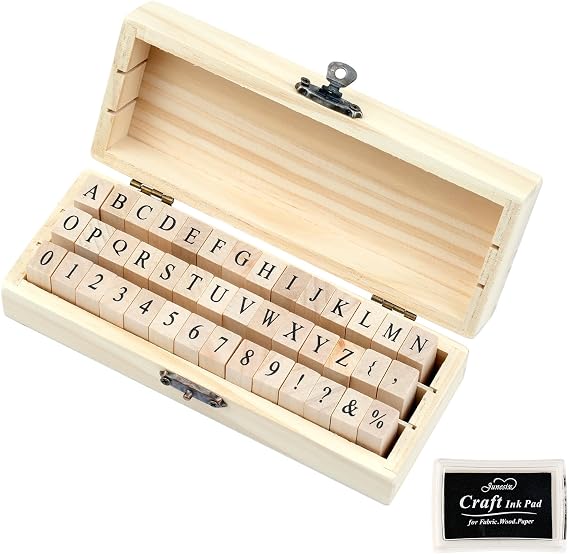 42 Pcs Letter Stamps, Rubber Alphabet Stamps for Scrapbooking