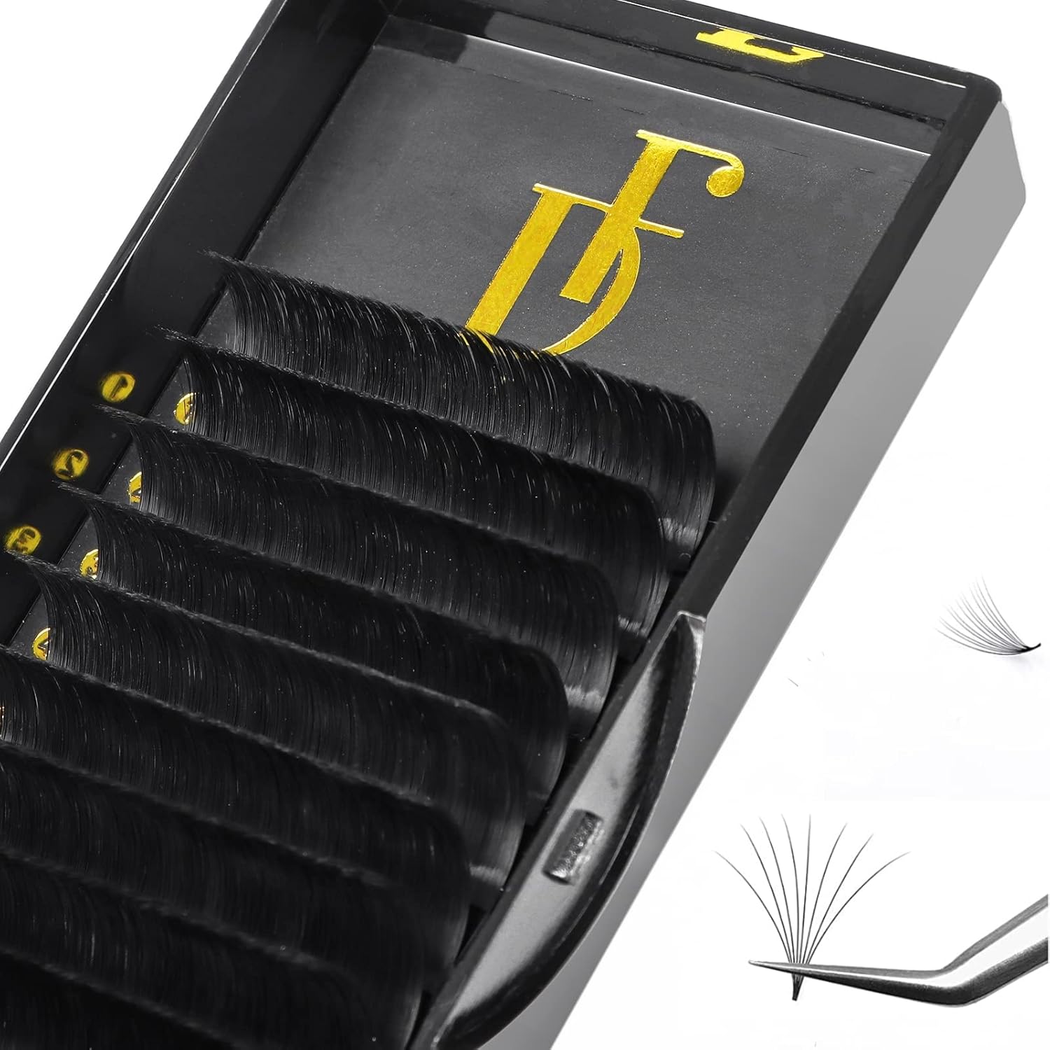 Eyelash Extension Easy Fan Volume Lash Extensions 0.03 C Curl 8-15mm Mixed Lash Trays Super Soft Rapid Blooming Self Fanning Cashmere Dream Flower Lashes Extension Supplies