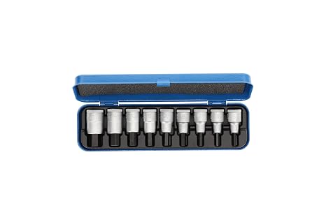 GEDORE in 19 PM Screwdriver bit Socket Set 1/2" 9 pcs in-hex 5-17 mm