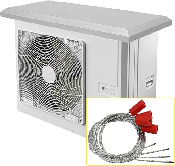 34.5inX15in Outdoor Air Conditioner Cover for Outside Units, Stainless Steel Mini Split Heat Pump Unit Covers, Window AC Units Protection Cover
