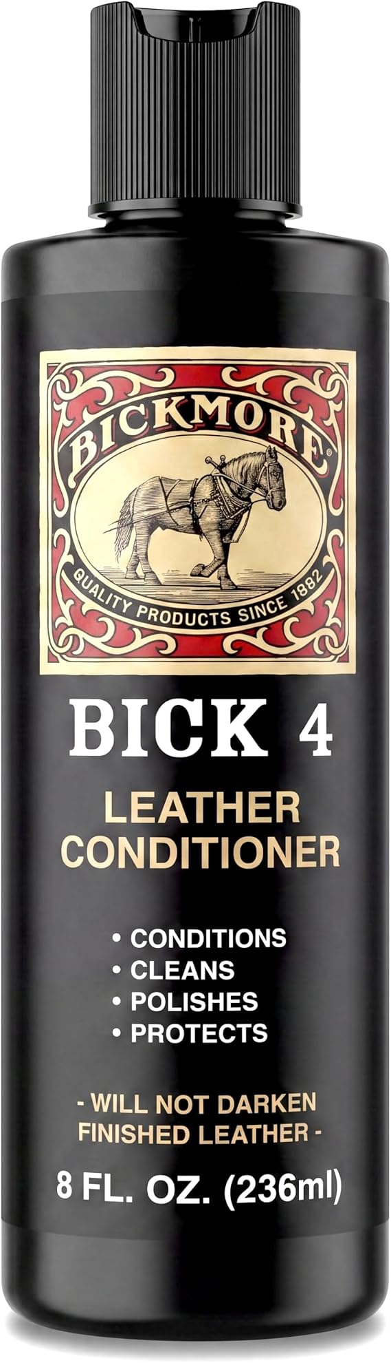 Bick 4 Leather Conditioner & Cleaner, Won't Darken Boots, Couch, Bags 8 oz
