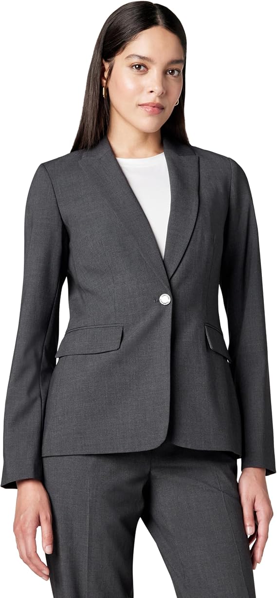 Calvin Klein Women's One Button Lux Blazer