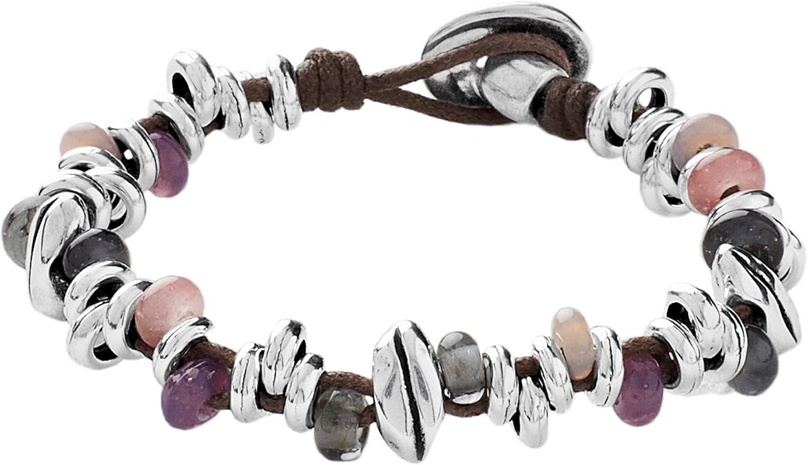 Uno de 50 EXPERIENCE Bracelet, Sterling Silver-Plated & Leather, Handmade in Spain