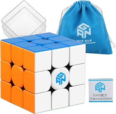 D-FantiX Gan 354-V2 M 3x3 Speed Cube Stickerless Gan 354M Gans 3x3 Magnetic Cube Puzzle Toys