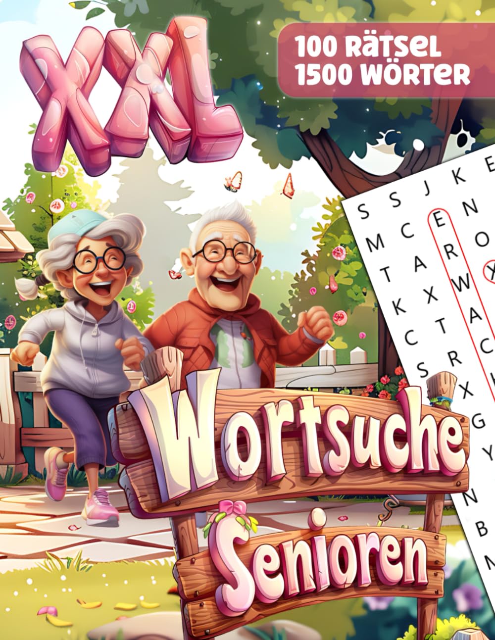 XXL word search puzzle for seniors: memory training with 100 puzzles in large letters with 1500 hidden words for grandpa & grandma paperback – Large Print April 24, 2024