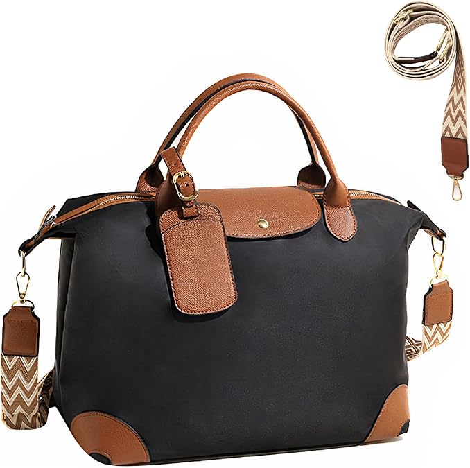 Long Keeper Duffle Bag Overnight Weekender Bags for Women 20L Carry On Handbag Crossbody Large Tote for Travel Short Trips