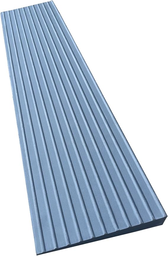1.2" Rise Rubber Threshold Ramp for Doorways Heavy Duty Wheelchair Ramp, Non-Slip 1 Pack Gray Native Rubber Power Handicap Ramp for Door Threshold Wheelchair Scooter Ramp Curb Ramp (SW-TPR32)