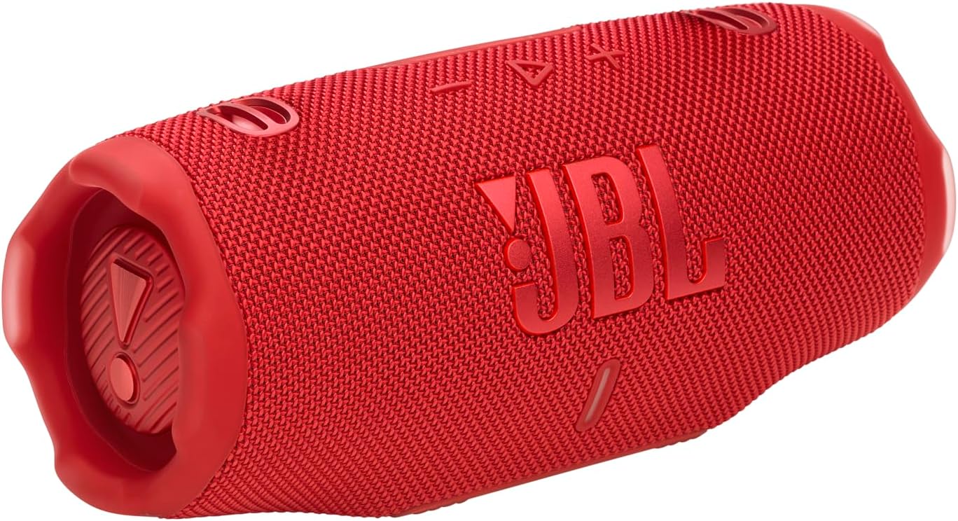 JBL Charge 6 Portable Bluetooth Speaker 28 Hours Battery Life IP68 Waterproof Dust and Shockproof Pro Sound with AI Sound Boost Auracast Multi-Speaker Red