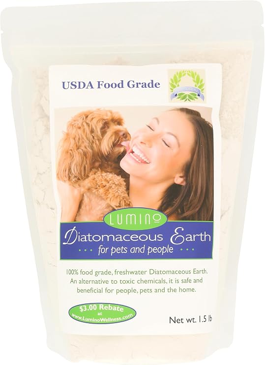 Lumino Pet and People Food Grade Diatomaceous Earth, 1.5lb