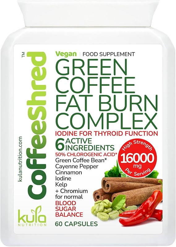 CoffeeShred - Green Coffee Bean Extract Fat Burn Complex - 60 Capsules