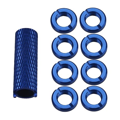 Mxfans 8pcs Radio Switch Nuts RC Transmitter Control Nuts Dark Blue