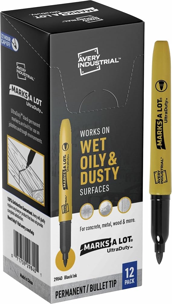 Marks-A-Lot, AVE29840, UltraDuty Permanent Markers, 12 / Carton