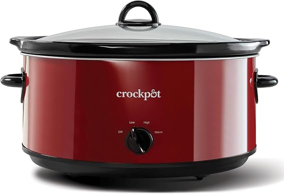 Crock-Pot 8-Quart Manual Slow Cooker, XL Family Size Serves 10+ People, Removable Stoneware with Warming Setting, Dishwasher Safe for Easy Cleanup,