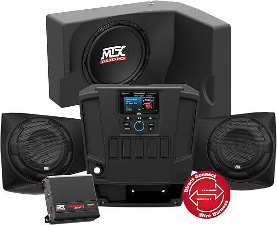 MTX Audio RANGERSYSTEM2 - Two Speaker, Dual Amplifier, and Single Subwoofer Polaris Ranger Audio System