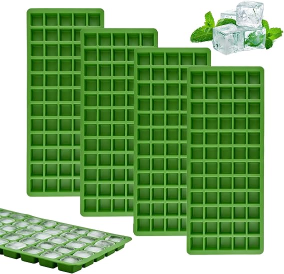 4 Pcs Silicone Food Molds Compatible with Harvest Right Freeze Dryer Medium Trays, Square Dividers for Fruits, Vegetables, Desserts & More, Green