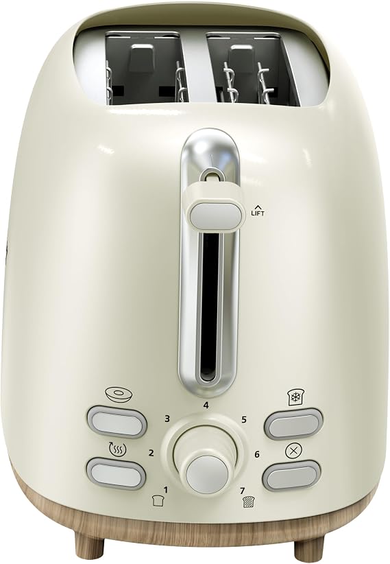 Oster 2-Slice Toaster with Extra Wide Slots, Bagel Toaster, Oat Milk