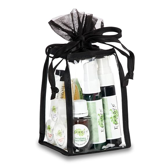 Essance Starter Travel Facial Care Kit, Complete Skincare Set with Travel Size Skin Care Products