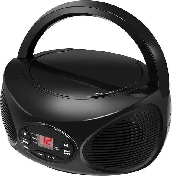 GPX Bluetooth CD Boombox with AM/FM Radio, Portable Stereo Speaker