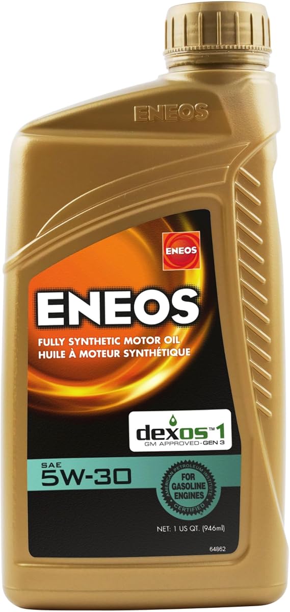ENEOS 5W-30 Fully Synthetic Motor Oil, API SQ, dexos1 Gen3, 1 Qt