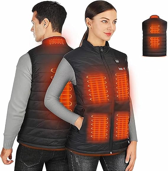 Heated Vest for Men and Women,Lightweight Rechargeable Electric Heating Vest with Battery Pack