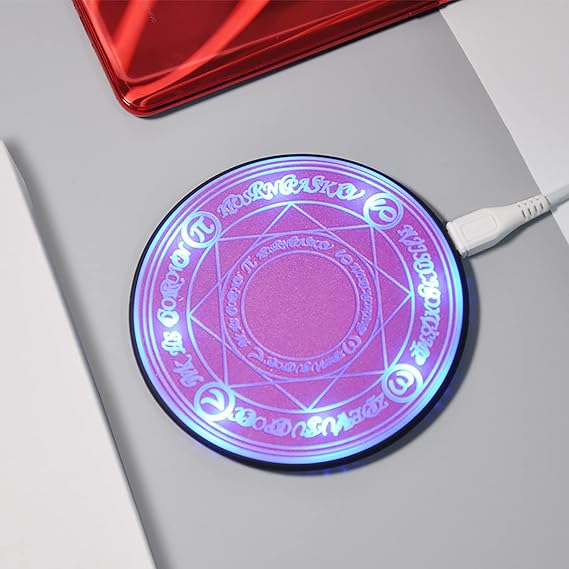 Magic Array Wireless Charger Dock, Creative Pattern Charging Pad, 10W Fast Charge for Qi Wireless Charging Devices,C