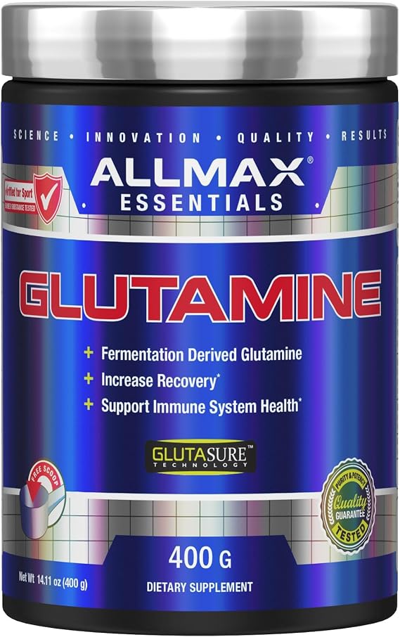 ALLMAX L-Glutamine Powder, Fermented, Unflavored, 400 g