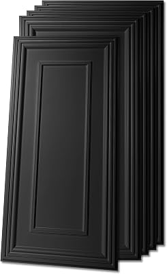 Art3d Drop Ceiling Tiles, 24x48in. Black 12-Pack