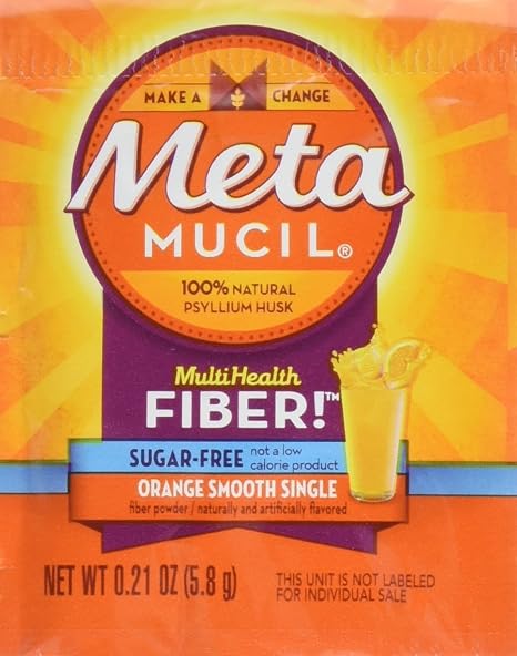 Metamucil - MultiHealth Fiber Singles Orange Smooth Sugar-Free - 30 x .21 Ounce Packets