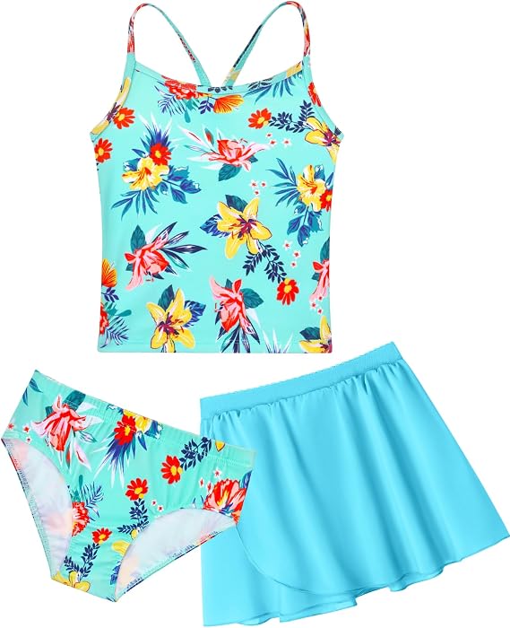 Snowheart Girls Swimsuit Sleeveless with Skirt